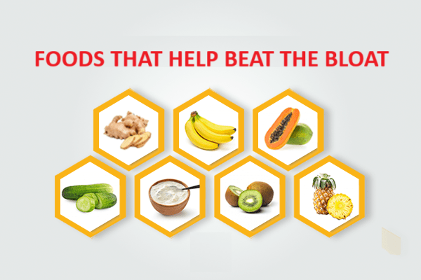 FOODS THAT HELP BEAT THE BLOAT